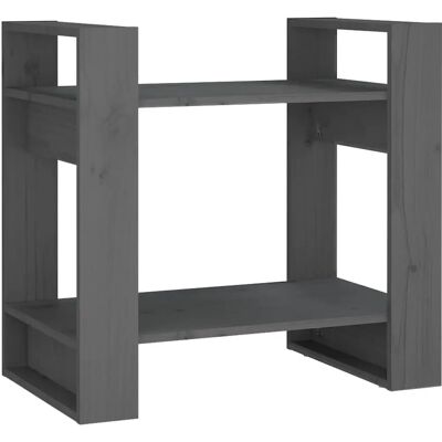 vidaXL 813876 Graues Massivholz-Kiefernbuchregal - Regal & Raumteiler vidaXL 813876 Graues Massivholz-Kiefernbuchregal - Regal & Raumteiler