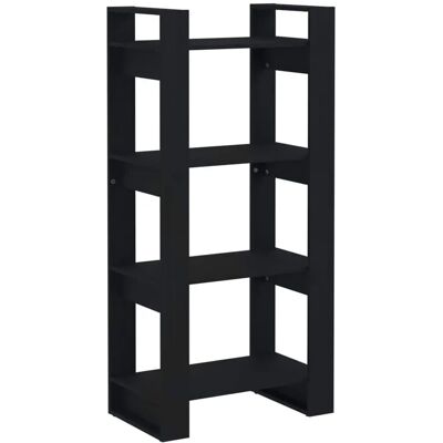 vidaXL 813888 Schwarzes Holzbuchregal - Bücherregal & Raumteiler vidaXL 813888 Schwarzes Holzbuchregal - Bücherregal & Raumteiler