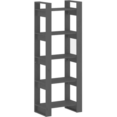 vidaXL Massivholz Bücherregal - Grau - Wohnzimmermöbel vidaXL Massivholz Bücherregal - Grau - Wohnzimmermöbel