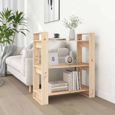 vidaXL Massivholz Kiefer Bücherregal - Raumteiler Stauraum vidaXL Massivholz Kiefer Bücherregal - Raumteiler Stauraum