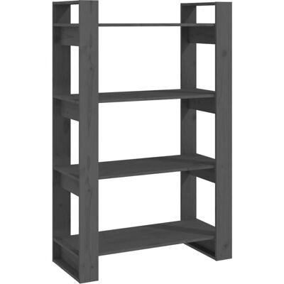 vidaXL 813906 Grauer Massiv-Kiefernregal - Bücherregal vidaXL 813906 Grauer Massiv-Kiefernregal - Bücherregal