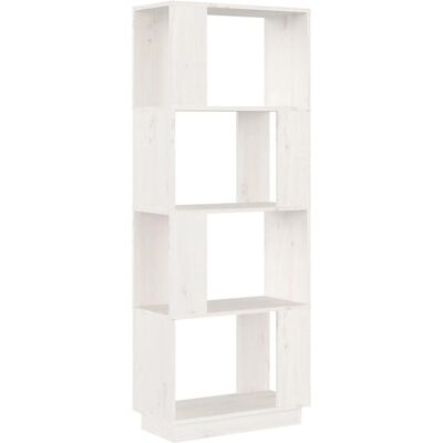 vidaXL Bibliothèque/Room Divider Blanc 51x25x132 cm Bois de pin massif - Bibliothèque - Publicité vidaXL Bibliothèque/Room Divider Blanc 51x25x132 cm Bois de pin massif - Bibliothèque - Publicité