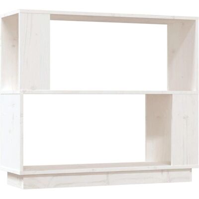 vidaXL Bücherregal/Raumteiler Weiß - Bücherregal/Room Divider - Massives Kiefernholz vidaXL Bücherregal/Raumteiler Weiß - Bücherregal/Room Divider - Massives Kiefernholz