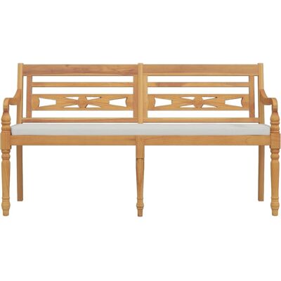Banco Batavia de madera de teca con cojín - Muebles de jardín Banco Batavia de madera de teca con cojín - Muebles de jardín