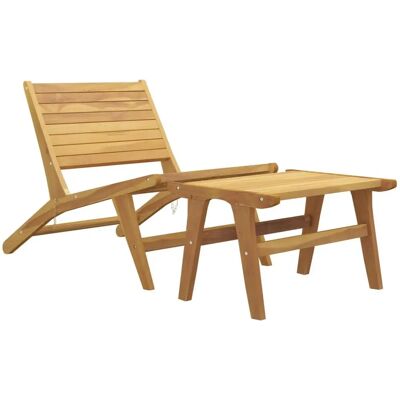 vidaXL Gartensessel mit Fußstütze - Garten, Balkon, Terrasse - Braun vidaXL Gartensessel mit Fußstütze - Garten, Balkon, Terrasse - Braun