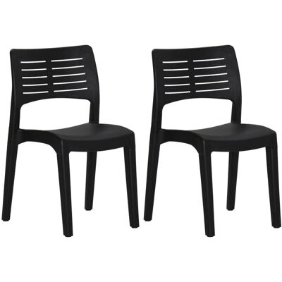 vidaXL 317728 Outdoor Stuhl - Polypropylen Anthrazit vidaXL 317728 Outdoor Stuhl - Polypropylen Anthrazit