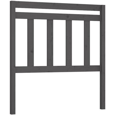 vidaXL Päänahka harmaa 81x4x100 cm Massiivinen mäntypuu - Päänahka vidaXL Päänahka harmaa 81x4x100 cm Massiivinen mäntypuu - Päänahka