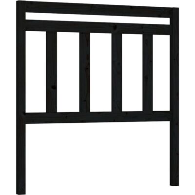 vidaXL Schwarzes 81x4x100 cm Massiv Kiefernholz Bettkopfteil - Kopfteil vidaXL Schwarzes 81x4x100 cm Massiv Kiefernholz Bettkopfteil - Kopfteil