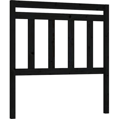 vidaXL Schwarzes 96x4x100 cm Massivkiefer Holz Bettkopfteil - Schlafzimmer Dekor vidaXL Schwarzes 96x4x100 cm Massivkiefer Holz Bettkopfteil - Schlafzimmer Dekor