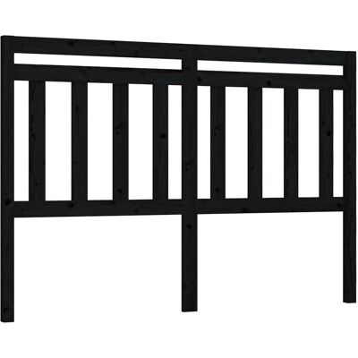 vidaXL Schwarzes 146x4x100 cm Massivkiefern-Kopfteil - Kopfteil vidaXL Schwarzes 146x4x100 cm Massivkiefern-Kopfteil - Kopfteil