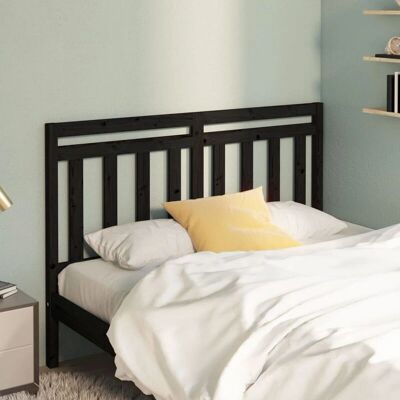 vidaXL Betthaupt Schwarz 166x4x100 cm Massives Kiefernholz - Betthaupt vidaXL Betthaupt Schwarz 166x4x100 cm Massives Kiefernholz - Betthaupt