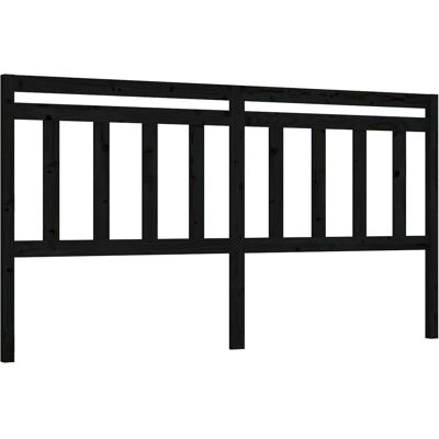 vidaXL Musta 186x4x100 cm Kestävä mäntypuu sängynpääty vidaXL Musta 186x4x100 cm Kestävä mäntypuu sängynpääty