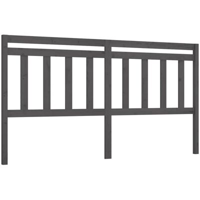vidaXL Kopfteil Grau 206x4x100 cm Massiv Kiefernholz - Kopfteil vidaXL Kopfteil Grau 206x4x100 cm Massiv Kiefernholz - Kopfteil