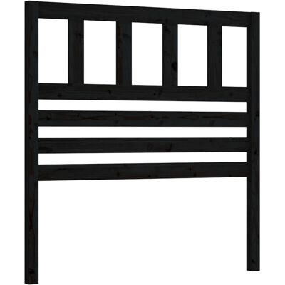 vidaXL Kopfteil Schwarz Massiv Kiefernholz 81x4x100 cm - Kopfteile vidaXL Kopfteil Schwarz Massiv Kiefernholz 81x4x100 cm - Kopfteile