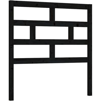 vidaXL Kopfteil Schwarz 106x4x100 cm Massiv Kiefernholz - Kopfteil vidaXL Kopfteil Schwarz 106x4x100 cm Massiv Kiefernholz - Kopfteil