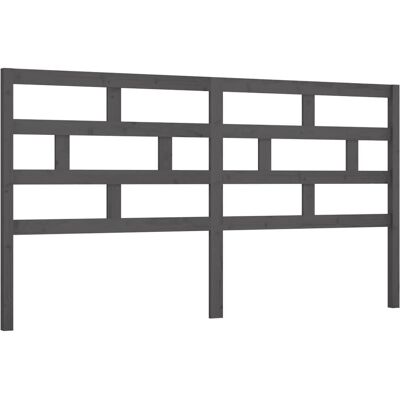 vidaXL Kopfteil Grau 206x4x100 cm Massives Kiefernholz - Kopfteil vidaXL Kopfteil Grau 206x4x100 cm Massives Kiefernholz - Kopfteil