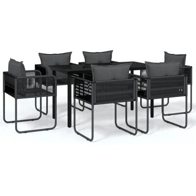 MAISONCHIC Nero Juego de Comedor - Muebles de Jardín MAISONCHIC Nero Juego de Comedor - Muebles de Jardín