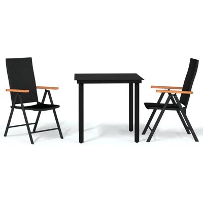 vidaXL Garten Essgruppe mit Glasplatte - Outdoor Tisch & Stühle vidaXL Garten Essgruppe mit Glasplatte - Outdoor Tisch & Stühle