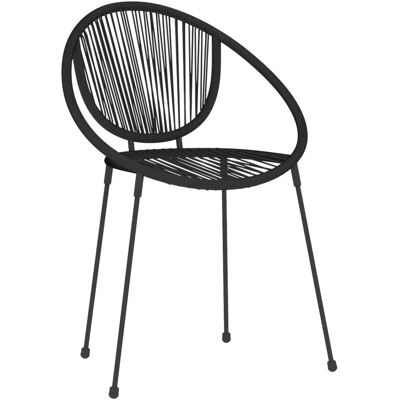 VIDAXL - Set da Pranzo per Giardino 7 pz con Cuscini Nero - Schwarz - 7 Stück - Garden furniture set VIDAXL - Set da Pranzo per Giardino 7 pz con Cuscini Nero - Schwarz - 7 Stück - Garden furniture set