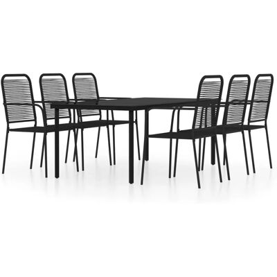 Set da Pranzo da Giardino MAISONCHIC - Acciaio e Vetro, 7 pz Set da Pranzo da Giardino MAISONCHIC - Acciaio e Vetro, 7 pz