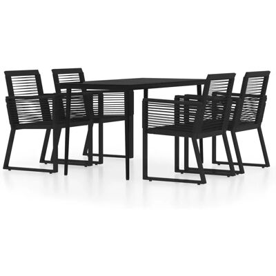 Maisonchic Modell 593155 Garten Esstisch-Set - 5 Teile Schwarz Maisonchic Modell 593155 Garten Esstisch-Set - 5 Teile Schwarz