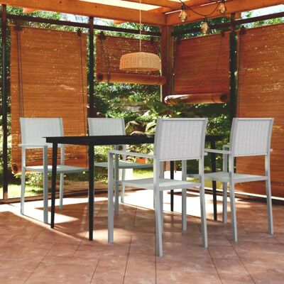 MAISONCHIC - Garden Dining Set 5 pcs - White MAISONCHIC - Garden Dining Set 5 pcs - White