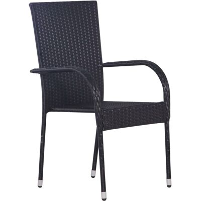 Maisonchic Modell - Gartentischset - 7 Teile - Schwarz Maisonchic Modell - Gartentischset - 7 Teile - Schwarz