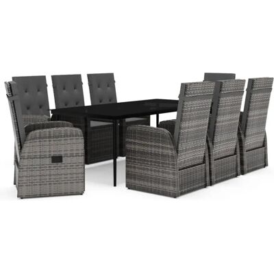 Vida XL - Gartentisch-Set - 9 Stück mit Kissen Vida XL - Gartentisch-Set - 9 Stück mit Kissen
