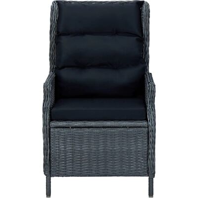 MAISONCHIC Gartentisch- und Stuhlset - Dunkelgrau - Gartenmöbel MAISONCHIC Gartentisch- und Stuhlset - Dunkelgrau - Gartenmöbel