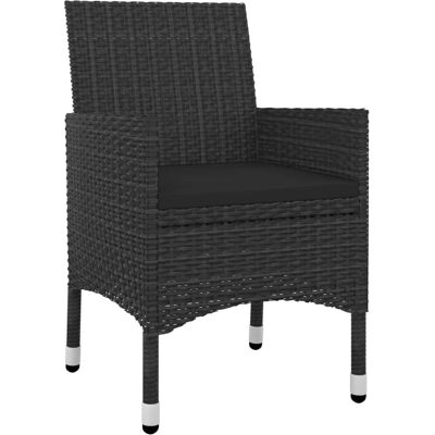 Maisonchic - Garten Essgruppe 5 pcs & Kissen - Schwarz - Outdoor Möbel Maisonchic - Garten Essgruppe 5 pcs & Kissen - Schwarz - Outdoor Möbel