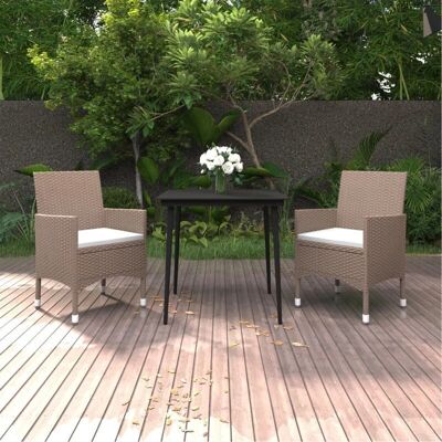 Ensemble de Salle à Manger de Jardin Maisonchic - 3 Pièces en Rotin Résistant aux Intempéries - Publicité Ensemble de Salle à Manger de Jardin Maisonchic - 3 Pièces en Rotin Résistant aux Intempéries - Publicité