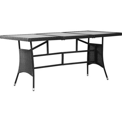 vidaXL Gartentisch - Poly Rattan - Außen Esstisch vidaXL Gartentisch - Poly Rattan - Außen Esstisch