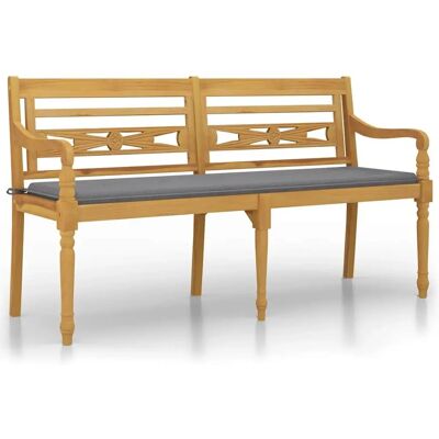 Maisonchic Batavia Gartentisch - Teak, Graue Kissen, 150cm Maisonchic Batavia Gartentisch - Teak, Graue Kissen, 150cm