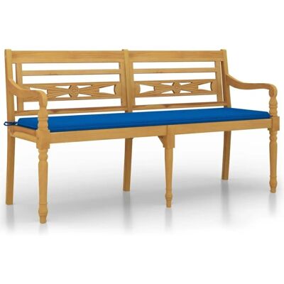 Maisonchic Batavia Gartentisch - Teak Holz mit Blau Kissen Maisonchic Batavia Gartentisch - Teak Holz mit Blau Kissen