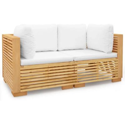 VidaXL Gartenmöbel-Set - Teak-Ecksofa 2-teilig VidaXL Gartenmöbel-Set - Teak-Ecksofa 2-teilig