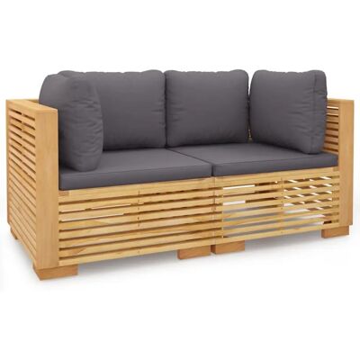 VidaXL Gartenmöbel-Set - Teak-Ecksofa mit Kissen VidaXL Gartenmöbel-Set - Teak-Ecksofa mit Kissen