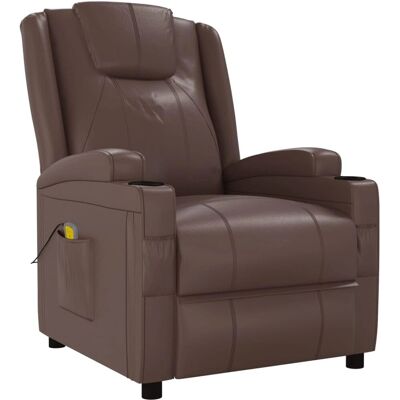 Vidaxl - Massage Sessel Braun Kunstleder 302965 - Massage Sessel Vidaxl - Massage Sessel Braun Kunstleder 302965 - Massage Sessel