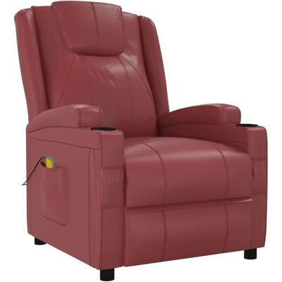 vidaXL Massagesessel - Rot - Manuelle Neigung & 6-Punkt-Vibration vidaXL Massagesessel - Rot - Manuelle Neigung & 6-Punkt-Vibration