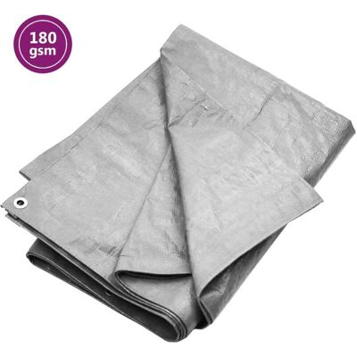 vidaXL Szary 180 g/m² 3x5 m HDPE Tarp - Tarp vidaXL Szary 180 g/m² 3x5 m HDPE Tarp - Tarp