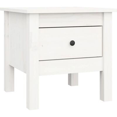 vidaXL Solide Kiefernholz Beistelltisch Weiß 40x40x39 cm - Beistelltisch vidaXL Solide Kiefernholz Beistelltisch Weiß 40x40x39 cm - Beistelltisch
