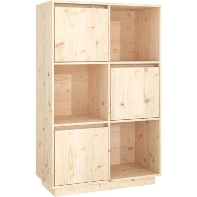 vidaXL Awo61223 Brauner Massivholz-Kiefern-Hochschrank - Sideboard vidaXL Awo61223 Brauner Massivholz-Kiefern-Hochschrank - Sideboard