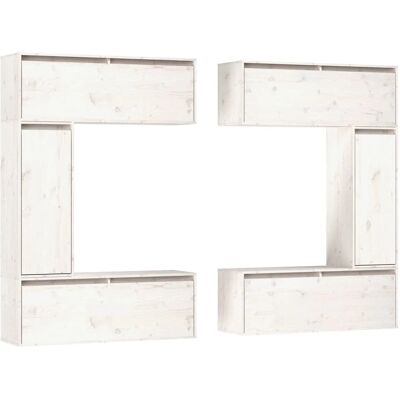 vidaXL 6x Massives Kiefernholz Wandmontierte TV-Schrank - TV Schrank vidaXL 6x Massives Kiefernholz Wandmontierte TV-Schrank - TV Schrank