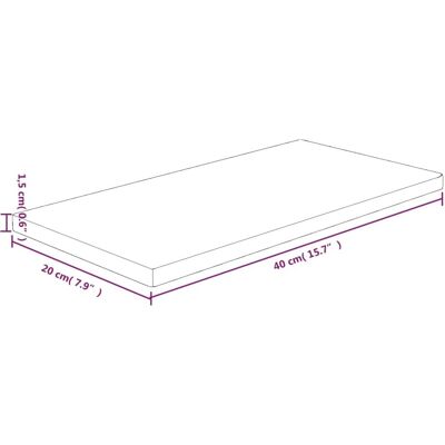 vidaXL Étagère en Chêne Massif Non Traité - 40x20x1.5 cm - Publicité vidaXL Étagère en Chêne Massif Non Traité - 40x20x1.5 cm - Publicité