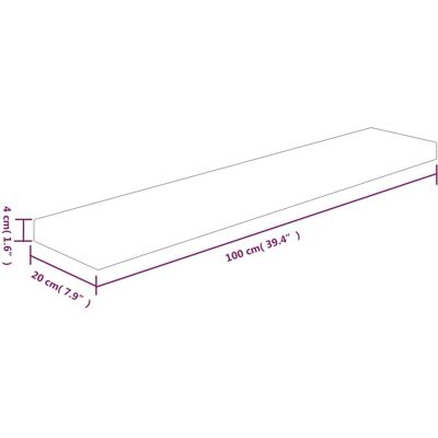 vidaXL Massief eikenhouten Plank - Onbehandeld - 100x20x4 cm vidaXL Massief eikenhouten Plank - Onbehandeld - 100x20x4 cm