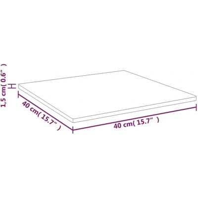 vidaXL Massiv Eiche Quadratischer Tisch - 40x40cm vidaXL Massiv Eiche Quadratischer Tisch - 40x40cm