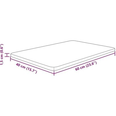 vidaXL Badezimmerplatte Hellbraun 60x40x1,5cm Behandeltes Massivholz - Badezimmerplatte vidaXL Badezimmerplatte Hellbraun 60x40x1,5cm Behandeltes Massivholz - Badezimmerplatte