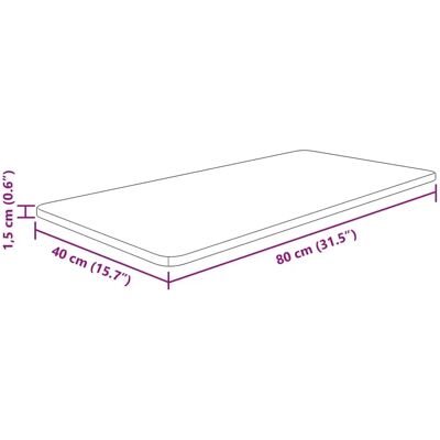 vidaXL Badplatte Dunkelbraun 80x40x1,5cm Behandelt Massivholz - Badezimmerablage vidaXL Badplatte Dunkelbraun 80x40x1,5cm Behandelt Massivholz - Badezimmerablage