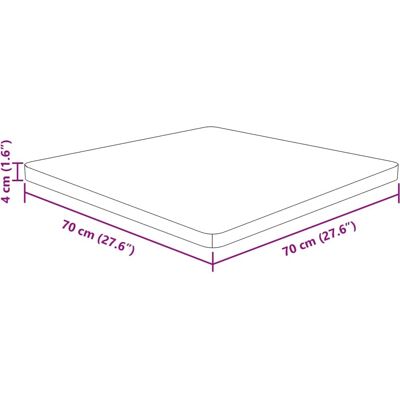 vidaXL Massiv Eichenholz Quadrat Tischplatte - 70x70 cm vidaXL Massiv Eichenholz Quadrat Tischplatte - 70x70 cm