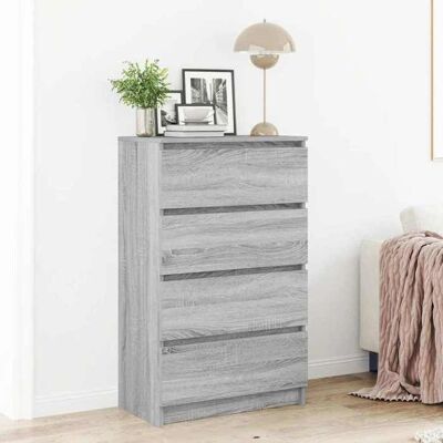vidaXL Sideboard Grey Sonoma - Engineered Wood Storage vidaXL Sideboard Grey Sonoma - Engineered Wood Storage