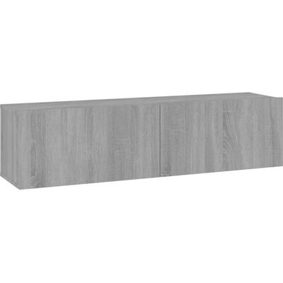 vidaXL Grey Sonoma 120x30x30 cm Wall-Mount TV Cabinet - Space Saving Media Storage vidaXL Grey Sonoma 120x30x30 cm Wall-Mount TV Cabinet - Space Saving Media Storage